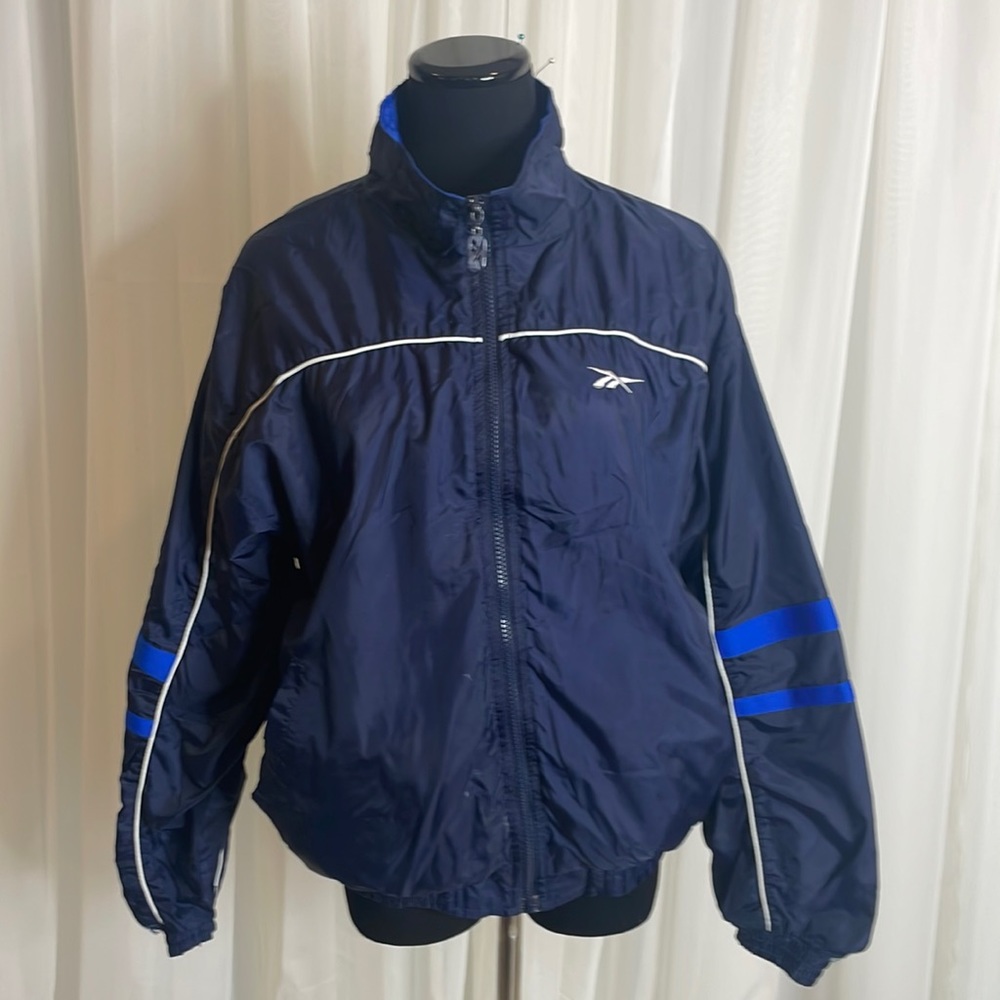 Dark Blue/Blue REEBOK Zippered Jacket - Picture 1 of 5